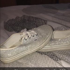 Silver Glitter Vans